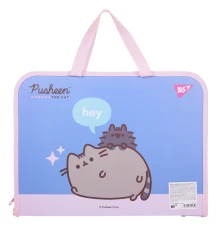 Папка-портфель Yes Pusheen FC на молнии с тканевыми ручками купить в интернет магазине подарков ПраздникШоп