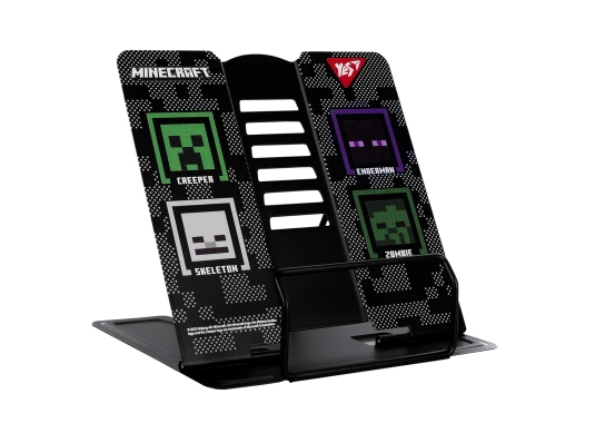Подставка для книг Yes Minecraft металлическая черная купить в интернет магазине подарков ПраздникШоп