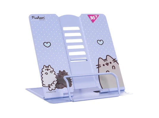 Подставка для книг Yes Pusheen металлическая фиолетовая купить в интернет магазине подарков ПраздникШоп