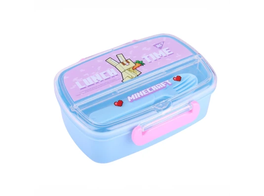 Ланч-бокс Yes Minecraft.Spring 750 мл с приборами купить в интернет магазине подарков ПраздникШоп