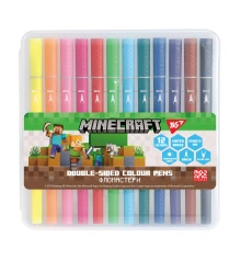 Фломастеры двусторонние Yes Minecraft 12 цветов купить в интернет магазине подарков ПраздникШоп