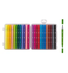 Фломастеры двусторонние Yes Pusheen 24 цвета купить в интернет магазине подарков ПраздникШоп