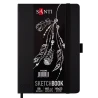 Скетчбук SANTI для графики с черной бумагой 16x23см 56 л. твердая обложка PU 145г/м2
