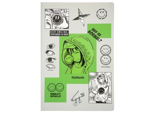 Тетрадь Yes Smiley World Anime А4 60 листов с высечкой клетка купить в интернет магазине подарков ПраздникШоп