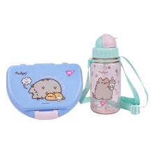 Набор контейнер и бутылка Yes Pusheen 2 предмета купить в интернет магазине подарков ПраздникШоп