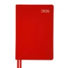 Щоденник А5 Leo Planner датований 2026 "Aldento", інтегральний, червоний, 368 сторінок