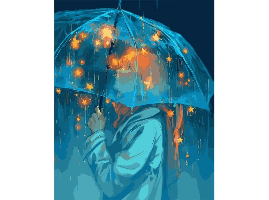 Картина по номерам SANTI Звезды под дождем 40*50см LED подсветка купить в интернет магазине подарков ПраздникШоп