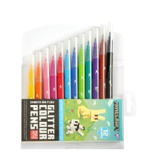 Фломастеры Yes Minecraft.Spring глиттер 12 цветов купить в интернет магазине подарков ПраздникШоп