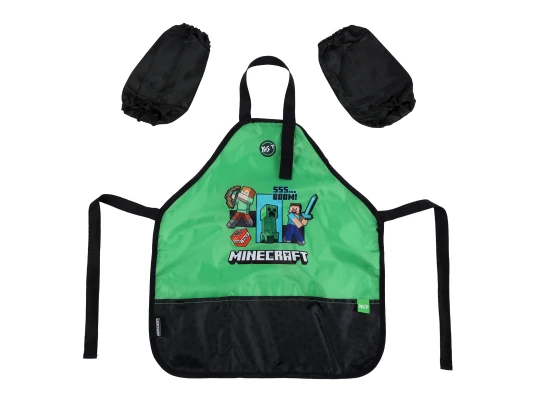 Фартук для творчества Yes Minecraft с нарукавниками купить в интернет магазине подарков ПраздникШоп