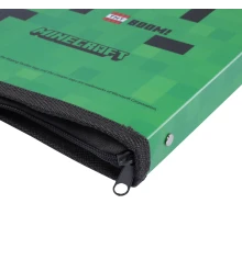 Папка факультативная пластиковая Yes Minecraft A4 на молнии с карманом купить в интернет магазине подарков ПраздникШоп