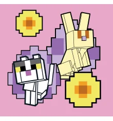 Картина по номерам SANTI Майнкрафт Кролик и котик 25х25см купить в интернет магазине подарков ПраздникШоп