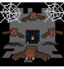 Картина по номерам SANTI Майнкрафт Пещера с пауками 25х25см купить в интернет магазине подарков ПраздникШоп