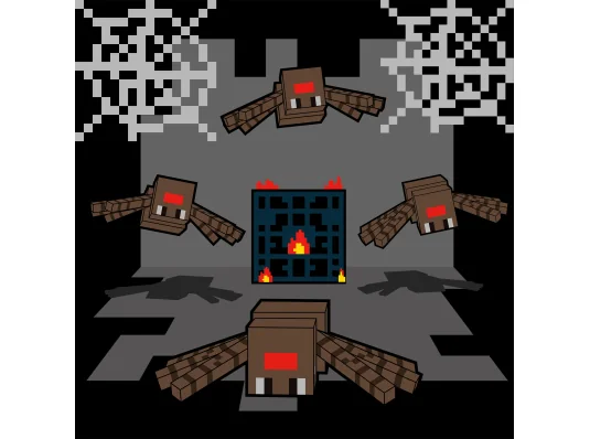 Картина по номерам SANTI Майнкрафт Пещера с пауками 25х25см купить в интернет магазине подарков ПраздникШоп