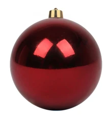 Новогодний шар Yes! Fun пластик 15cм бордо глянец купить в интернет магазине подарков ПраздникШоп