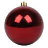Новорічна куля Yes! Fun пластик 15cм бордо глянець