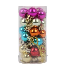 Набор новогодних шаров Yes! Fun пластик 2см 30 штук микс цветов купить в интернет магазине подарков ПраздникШоп