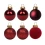 Набор новогодних шаров Yes! Fun пластик 8см, 6 штук в тубусе, бордо