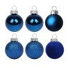 Набор новогодних шаров Yes! Fun пластик 8см, 6 штук в тубусе, синий