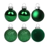 Набор новогодних шаров Yes! Fun пластик 8см, 6 штук в тубусе, зеленый