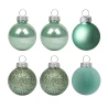 Набор новогодних шаров Yes! Fun пластик 8см, 6 штук в тубусе, ментол