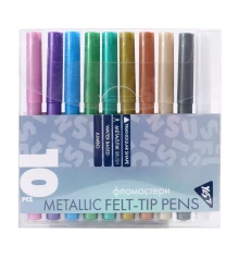 Фломастеры Yes Fusion металлик 10 цветов купить в интернет магазине подарков ПраздникШоп
