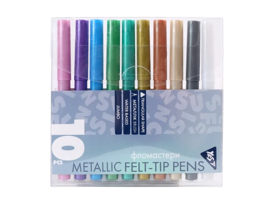 Фломастеры Yes Fusion металлик 10 цветов купить в интернет магазине подарков ПраздникШоп