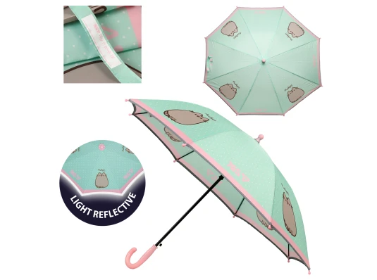 Зонт детский Yes Pusheen со светоотражающим кантом купить в интернет магазине подарков ПраздникШоп