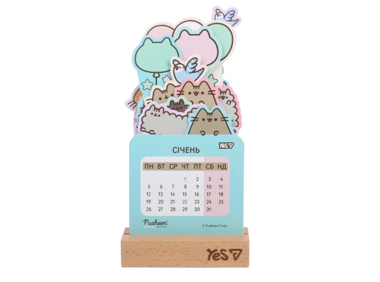 Календарь Yes Pusheen настольный формовой на подставке на 2026 г 10.6 х 23.5 см купить в интернет магазине подарков ПраздникШоп