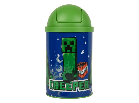 Контейнер настольный для мусора Yes Minecraft Creeper металлический 10 х 18 см купить в интернет магазине подарков ПраздникШоп