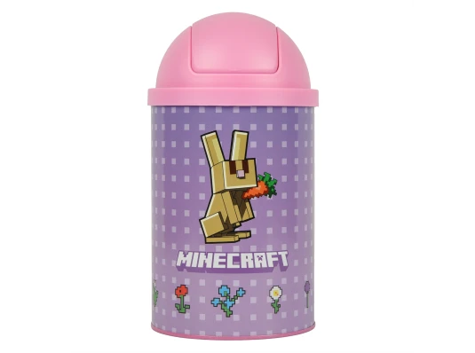 Контейнер настольный для мусора Yes Minecraft Spring металлический 10 х 18 см купить в интернет магазине подарков ПраздникШоп