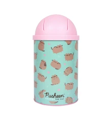 Контейнер настольный для мусора Yes Pusheen металлический 10 х 18 см купить в интернет магазине подарков ПраздникШоп