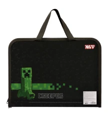 Папка-портфель Yes Minecraft Mining FC на молнии с тканевыми ручками купить в интернет магазине подарков ПраздникШоп