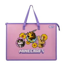 Папка-портфель Yes Minecraft. Bees FC на молнии с тканевыми ручками купить в интернет магазине подарков ПраздникШоп