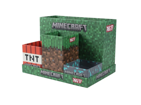 Набор органайзеров настольных Yes Minecraft 5 предметов купить в интернет магазине подарков ПраздникШоп