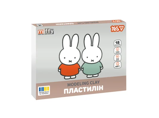 Пластилин Yes Miffy 18 цветов 360 г купить в интернет магазине подарков ПраздникШоп