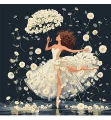 Картина по номерам SANTI Одуванчики и танцовщица 40х40 см купить в интернет магазине подарков ПраздникШоп
