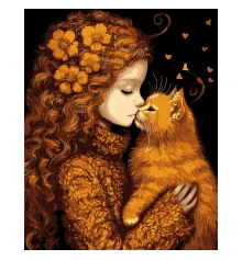 Картина по номерам SANTI Девочка и котенок 40х50 см купить в интернет магазине подарков ПраздникШоп