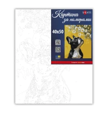 Картина по номерам SANTI Бульдог и цветы 40х50 см купить в интернет магазине подарков ПраздникШоп