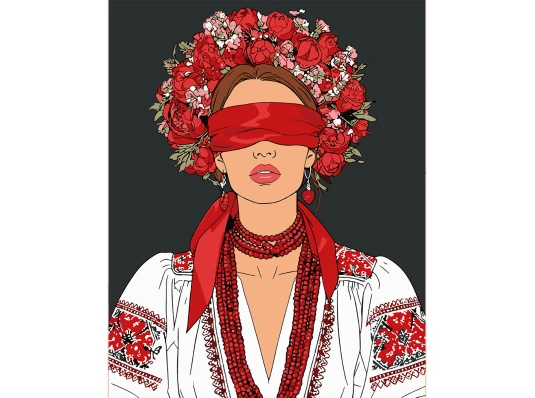 Картина по номерам SANTI Украинская муза 40х50 см купить в интернет магазине подарков ПраздникШоп