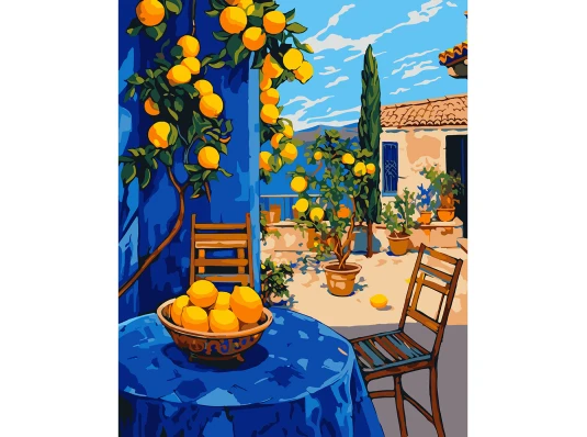 Картина по номерам SANTI Лимонный дворик 40х50 см купить в интернет магазине подарков ПраздникШоп