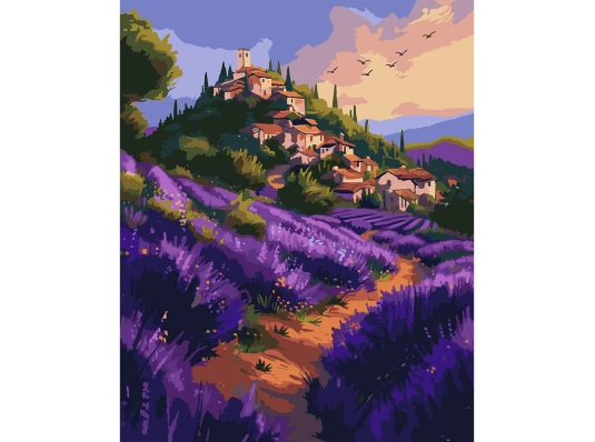 Картина по номерам SANTI Лаванда Прованса 40х50 см купить в интернет магазине подарков ПраздникШоп