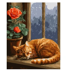 Картина по номерам SANTI Сладкие сны котика 40х50 см купить в интернет магазине подарков ПраздникШоп