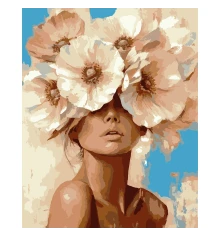 Картина по номерам SANTI Девушка и нежный цветок 40х50 см купить в интернет магазине подарков ПраздникШоп