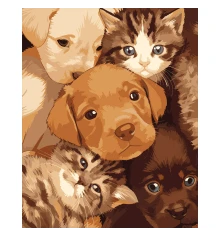 Картина по номерам SANTI Милые мордашки 40х50 см купить в интернет магазине подарков ПраздникШоп