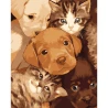 Картина за номерами SANTI "Милі мордочки", 40*50см