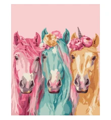 Картина по номерам SANTI Сказочные лошади 40х50 см купить в интернет магазине подарков ПраздникШоп