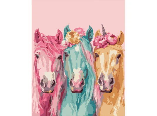 Картина по номерам SANTI Сказочные лошади 40х50 см купить в интернет магазине подарков ПраздникШоп