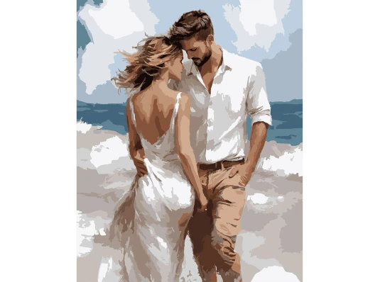 Картина по номерам SANTI Романтическая пара 40х50 см купить в интернет магазине подарков ПраздникШоп