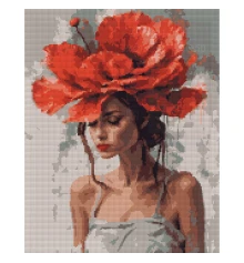 Алмазная мозаика SANTI Девушка с красным цветком 40х50 см на подрамнике купить в интернет магазине подарков ПраздникШоп