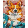 Алмазна мозаїка SANTI Улюблений коргі 40х50 см на підрамнику